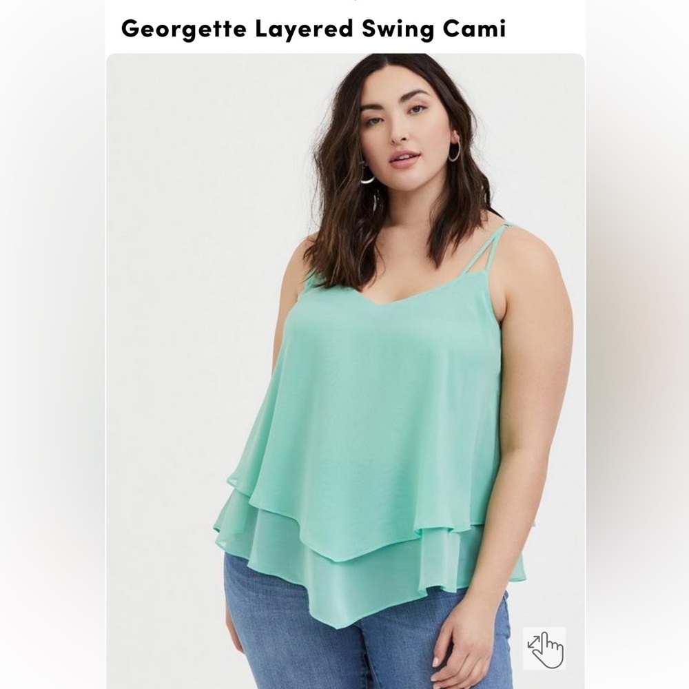 Torrid Georgette Layered Swing Cami